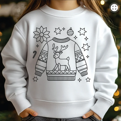 Christmas Color Your Own T-Shirt Kit – Youth