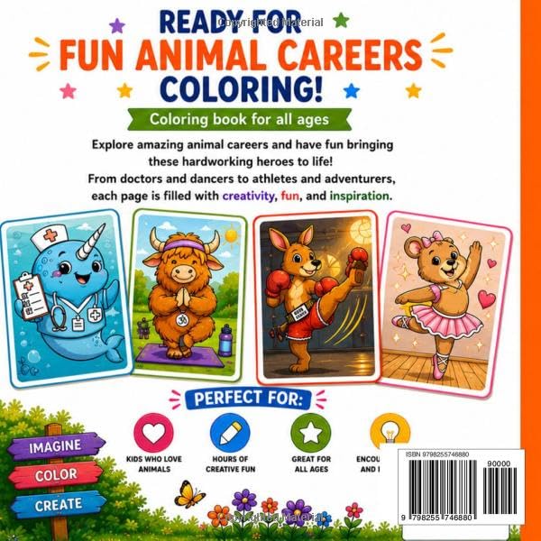 Animals on the Job - Coloring Book
