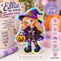Ellie the Witch Holographic Sticker | Halloween Sticker