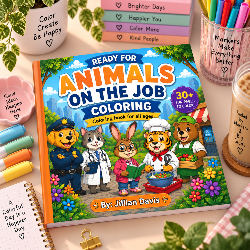 Animals on the Job - Coloring Book