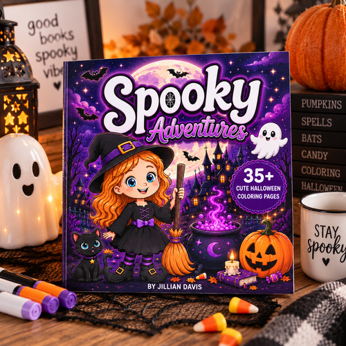 Spooky Adventures | Cute Halloween Coloring Book for Kids