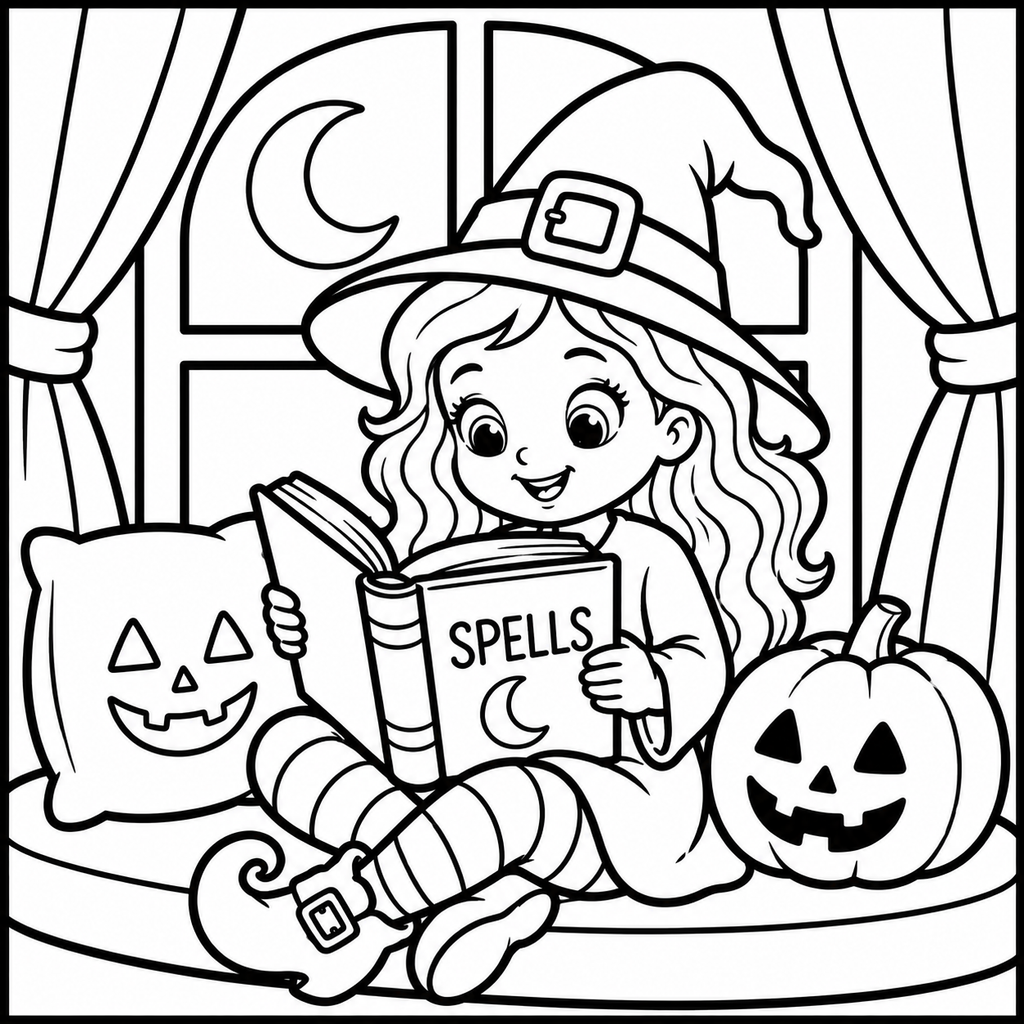 Spooky Adventures | Cute Halloween Coloring Book for Kids